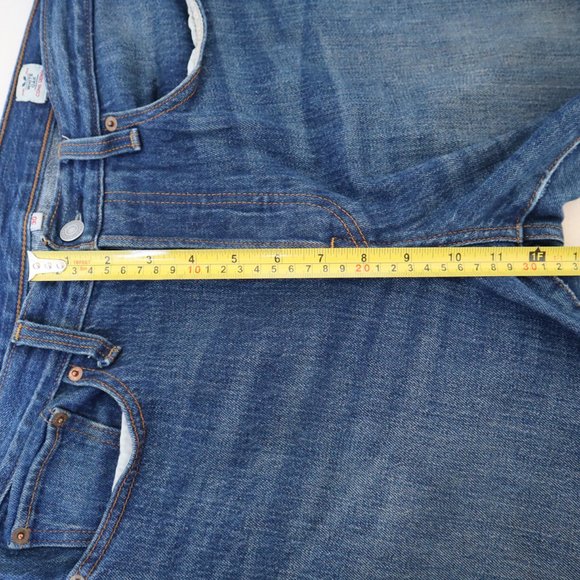 Levi's White Oak Cone Denim Selvedge Raw Hem Blue Jeans, Size 30 - Picture 13 of 16
